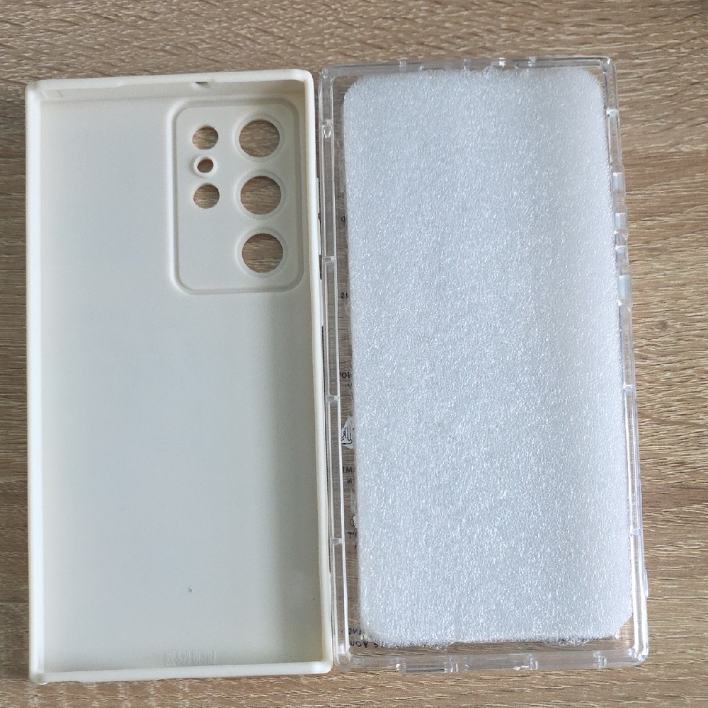 Soft White Silicone Phone Case with Clear Cover - Unbranded